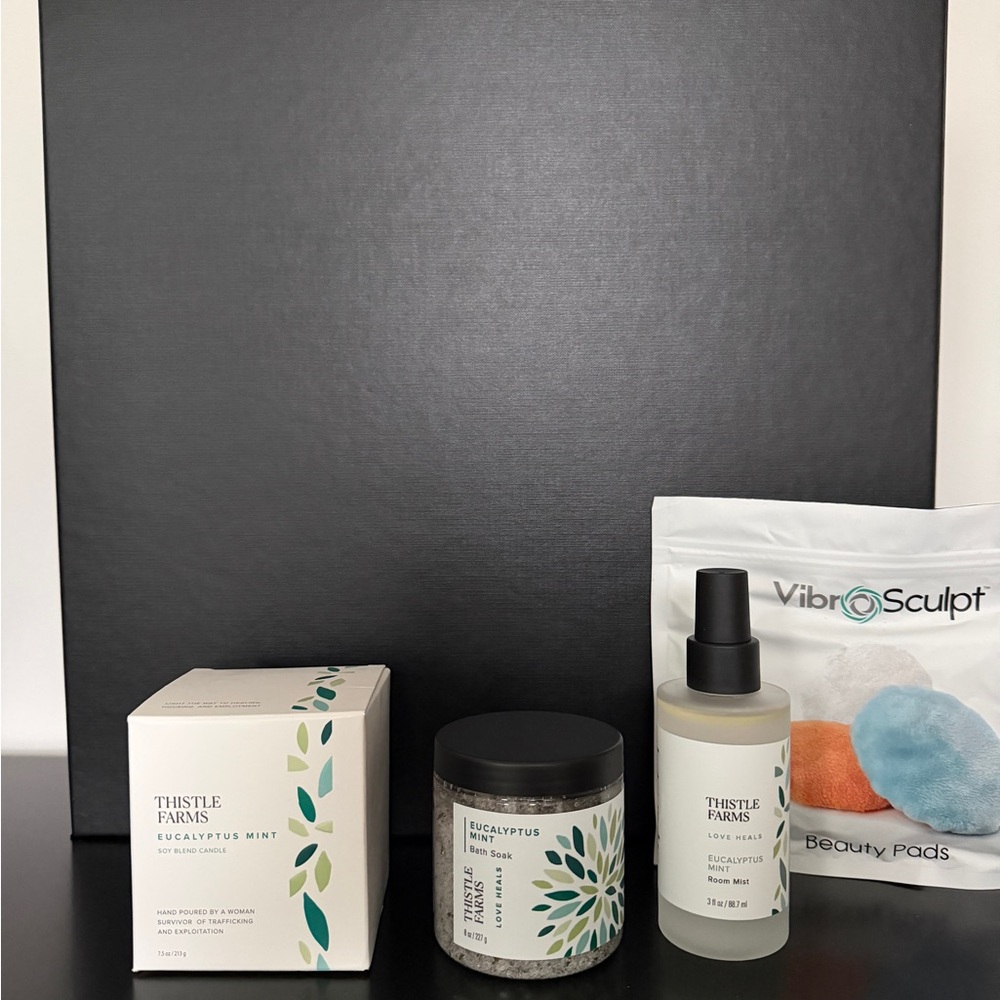 Thistle Farms Eucalyptus Mint Skincare and Candle Set